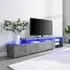 Alanis TV Stand with Storage and LED Lights - Concrete Grey