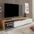 Alanis TV Stand with Storage - Knotty Oak, Matt White