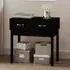 Alanya Console Table with 2 Drawers - Black, Pinewood