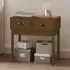 Alanya Console Table with 2 Drawers - Brown, Pinewood