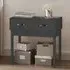 Alanya Console Table with 2 Drawers - Grey, Pinewood