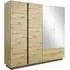 Alaro 4-Door Mirrored Wardrobe - Artisan Oak, Graphite