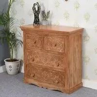 Alaro 4-Drawer Chest - Oak, Mangowood