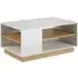 Alaro Coffee Table with Undershelf - White, High Gloss