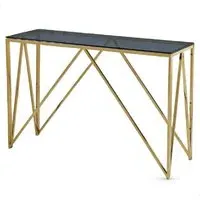 Alaro Console Table - Blue Grey, Smoked Glass