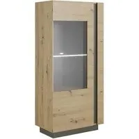 Alaro Display Cabinet with LED - Artisan Oak