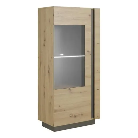 Alaro Display Cabinet with LED - Artisan Oak