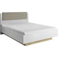 Alaro King Size Bed Frame - White, High Gloss