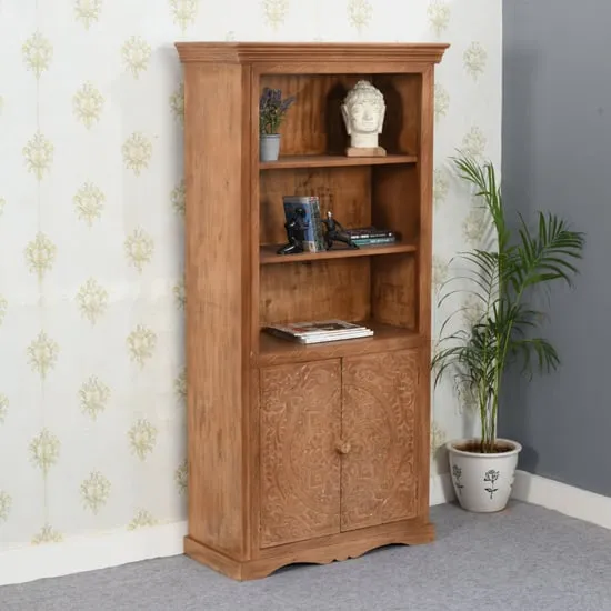 Alaro Large Bookcase - Oak, Mangowood