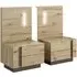 Alaro Set of 2 Bedside Cabinets with LED - Artisan Oak