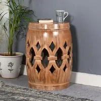 Alaro Side Table - Oak, Solid Mango Wood alternate view