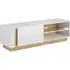 Alaro TV Stand with LED Lighting - White, High Gloss