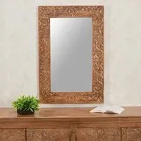 Alaro Wall Mirror - Oak, Mangowood
