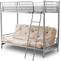Alaska Futon Metal Bunk Bed - Silver alternate view