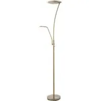 Alassio Glass LED Floor Lamp - Antique Brass