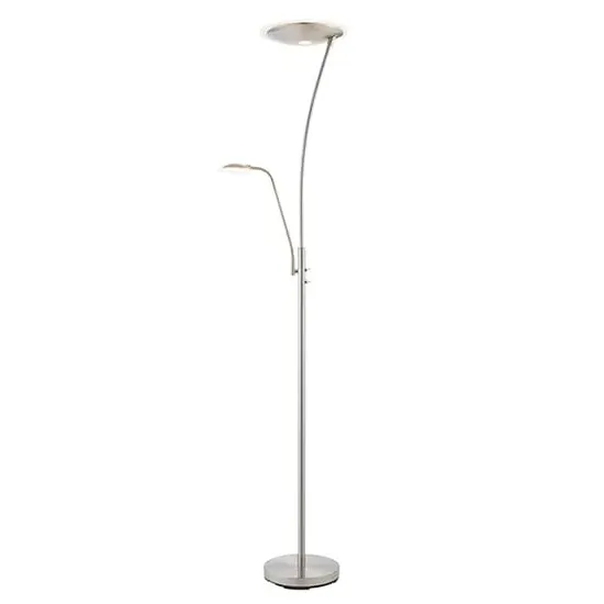 Alassio Mother And Child Task Floor Lamp - Satin Chrome image
