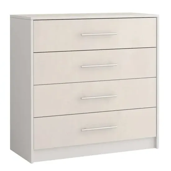 Albany Chest of 4 Drawers - Silk, White