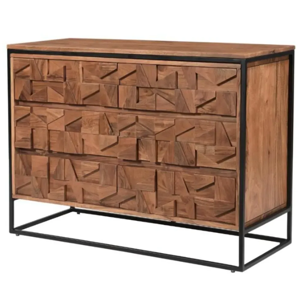 Albany Chest of 6 Drawers - Natural, Acacia Wood