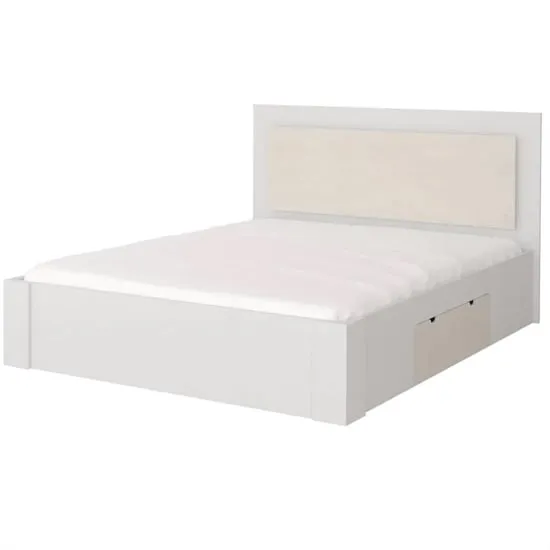 Albany King Size Divan Bed with LED - Silk, White