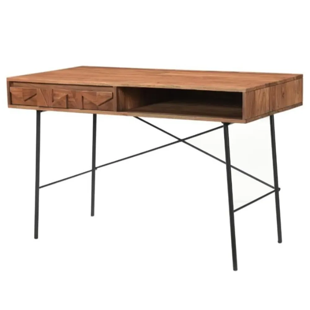 Albany Laptop Desk with 1 Drawer - Natural, Acacia Wood