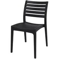 Albany Outdoor Side Chair - Black, Polypropylene
