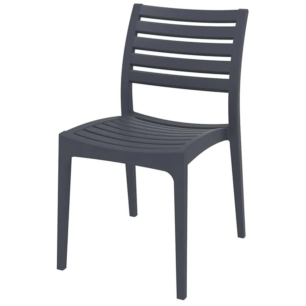 Albany Outdoor Side Chair - Grey, Polypropylene