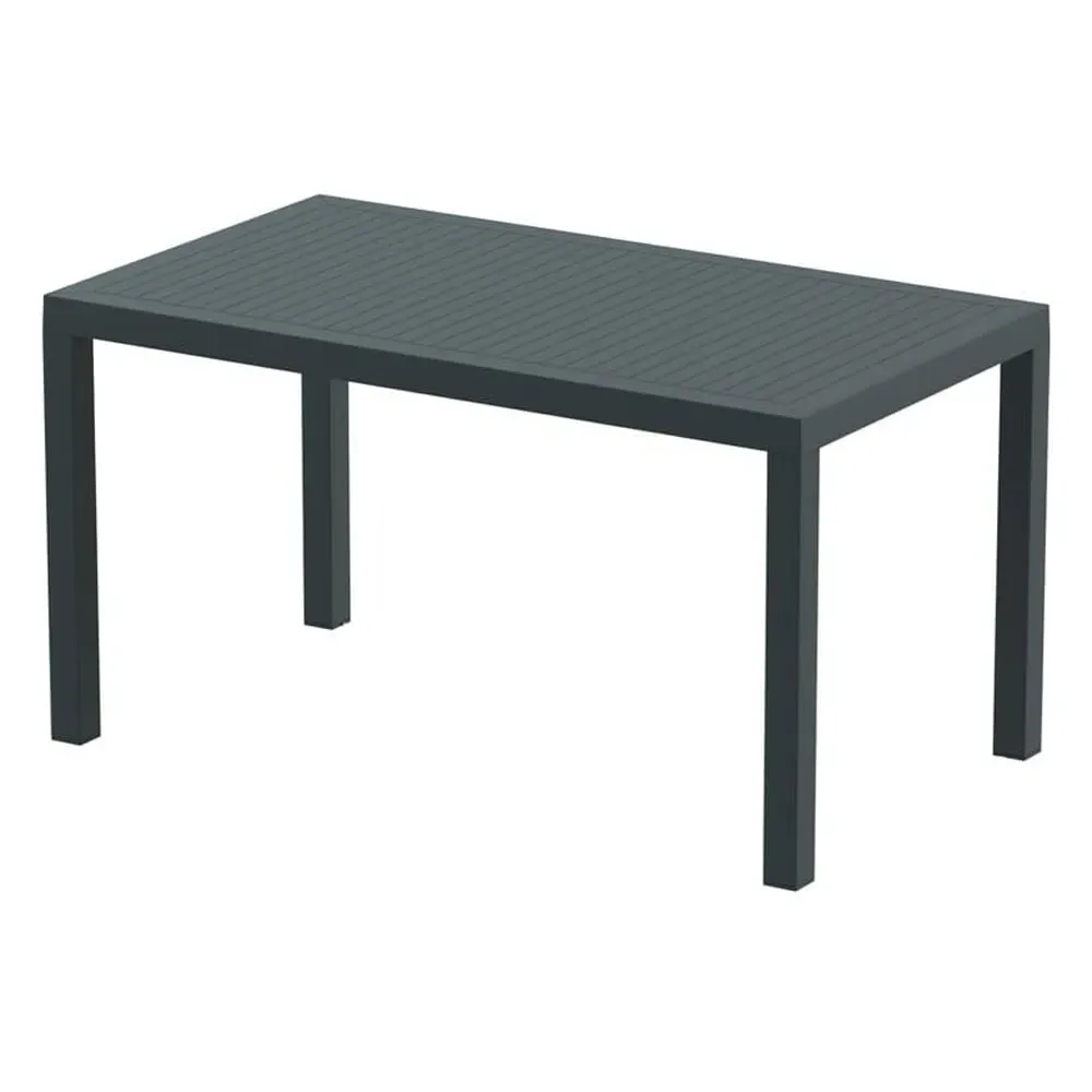 Albany Rectangular Outdoor Dining Table - Dark Grey, Resin