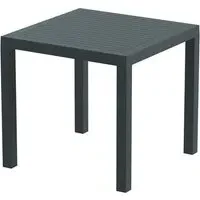 Albany Square Outdoor Dining Table - Dark Grey, Resin