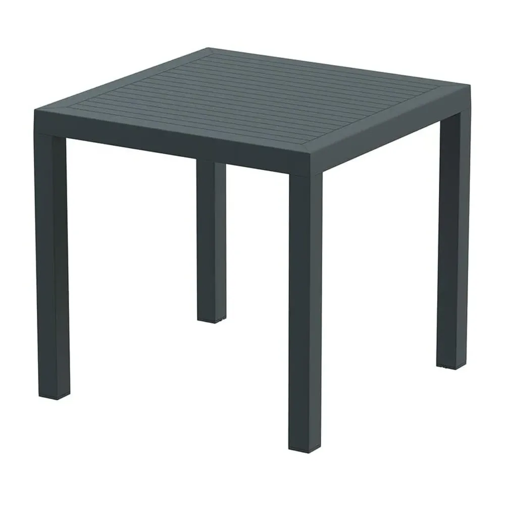 Albany Square Outdoor Dining Table - Dark Grey, Resin