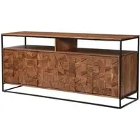 Albany Storage Cabinet with 3 Doors - Natural, Acacia