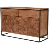Albany Wooden Sideboard with 2 Drawers 2 Doors - Natural