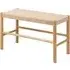 Albany Wooden Weaved Seating Bench - Off White, Oak