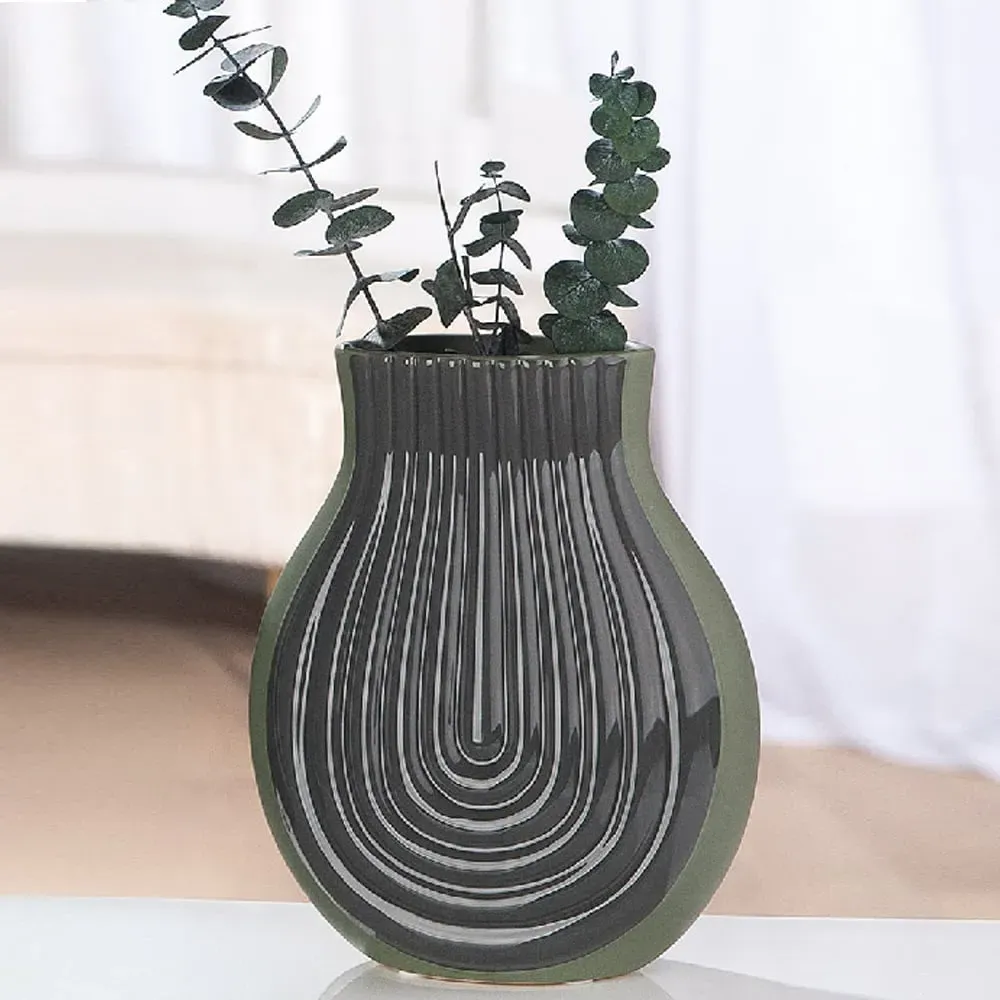 Albemarle Set of 2 Small Ceramic Vases - Green product