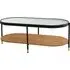 Albertville Ribbed Glass Coffee Table - Black