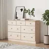 Albi 7 Drawer Chest - Brown, Pinewood