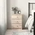Albi Bedside Cabinet with 3 Drawers - Brown, Pinewood