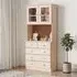 Albi Highboard with 2 Doors 5 Drawers - Brown, Pinewood