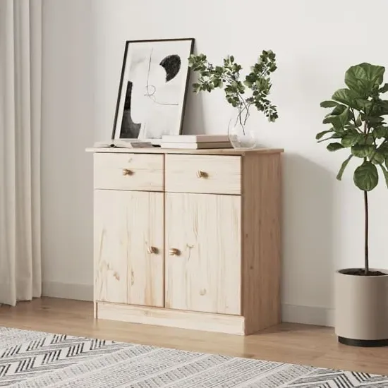 Albi Sideboard with 2 Doors 2 Drawers - Brown, Pinewood