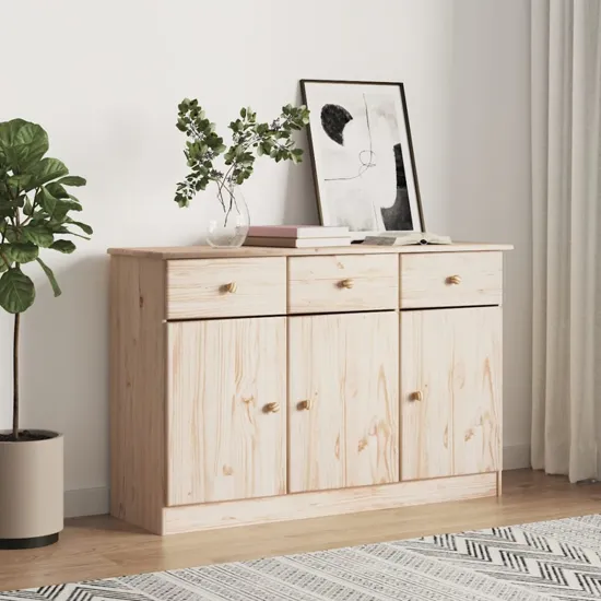 Albi Sideboard with 3 Doors & 3 Drawers - Brown, Solid Pine product