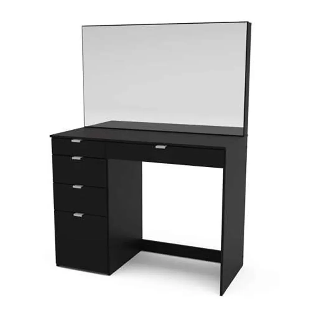 Albion Dressing Table with Mirror and 5 Drawers - Black image
