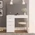 Albion Dressing Table with Mirror and 5 Drawers - White