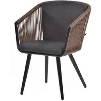 Albion Fabric Arm Chair - Dark Brown