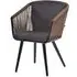 Albion Fabric Arm Chair - Dark Brown