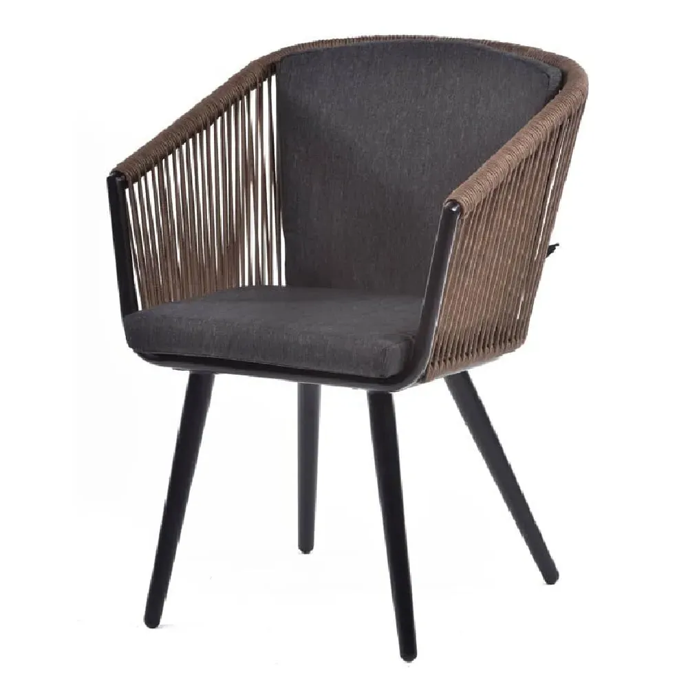 Albion Fabric Arm Chair - Dark Brown image