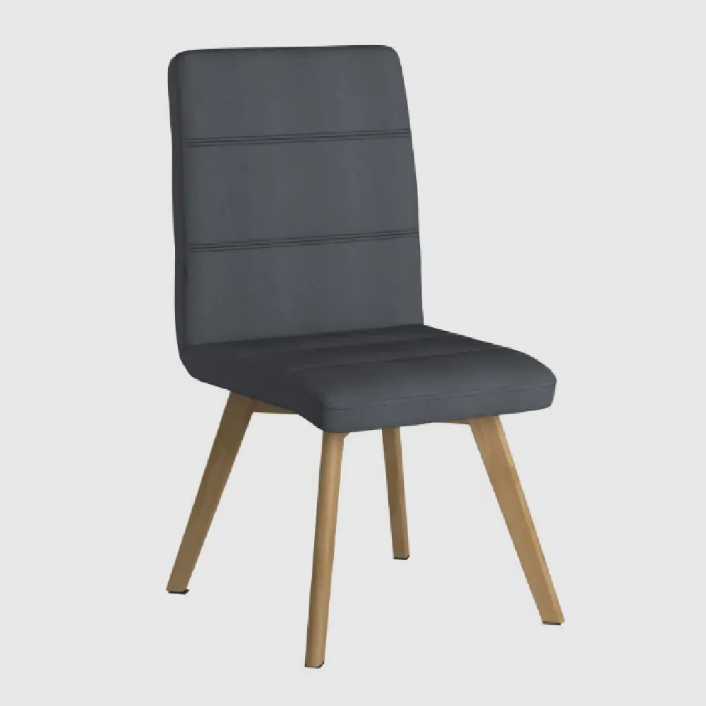 Albion Fabric Office Chair with Oak Legs - Grey image