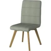 Albion Fabric Office Chair with Oak Legs - Taupe