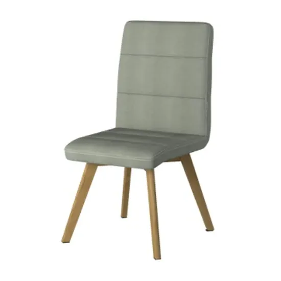 Albion Fabric Office Chair with Oak Legs - Taupe