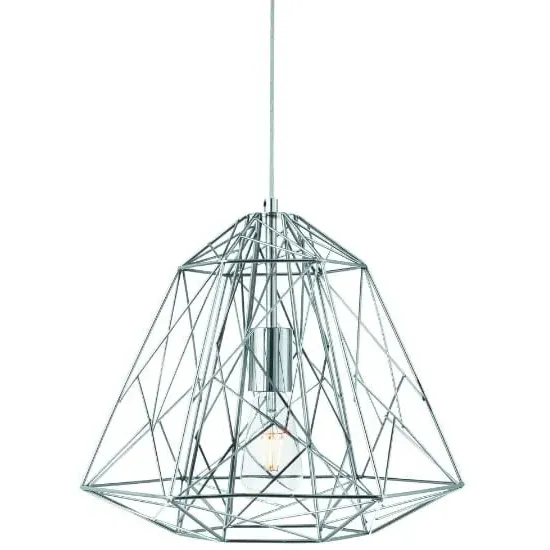 Albion Geometric Cage Pendant Light - Chrome image