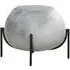 Albion Velvet Stool with Metal Frame - Grey