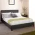 Alcester Small Double Bed Frame - Black, Faux Leather